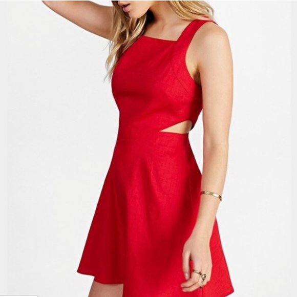 Urban Outfitters Dresses & Skirts - ecote UO red cutout fit + flare dress size 10